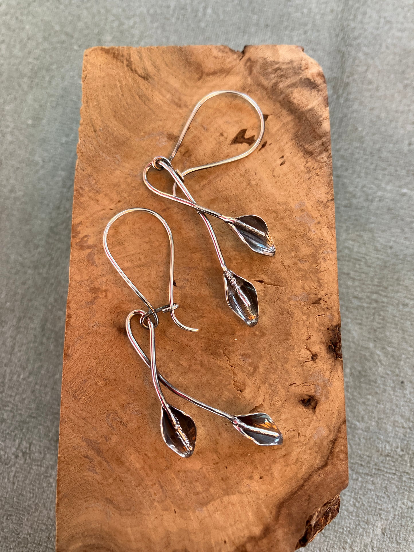 Double peace lily earrings