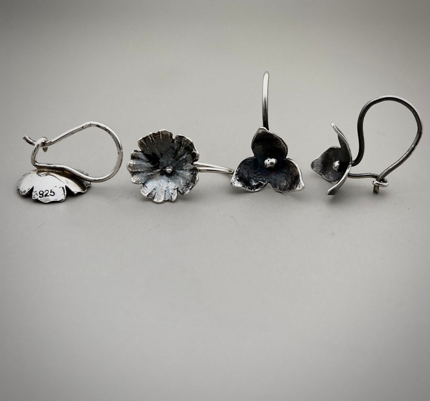 Three or Five petal flower earrings
