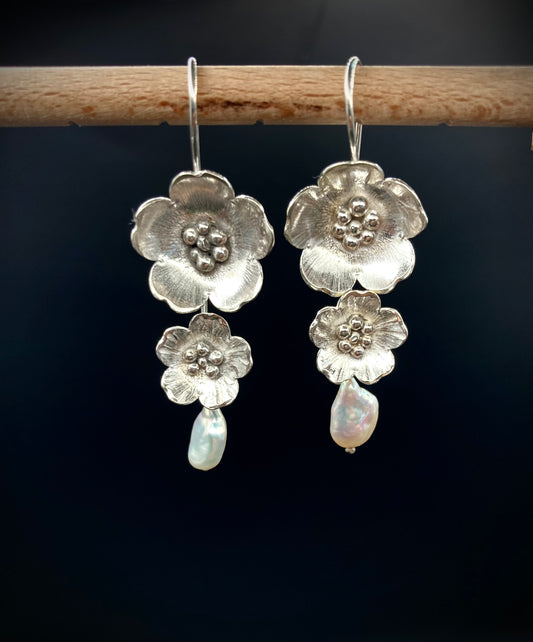 Sakura flower earrings